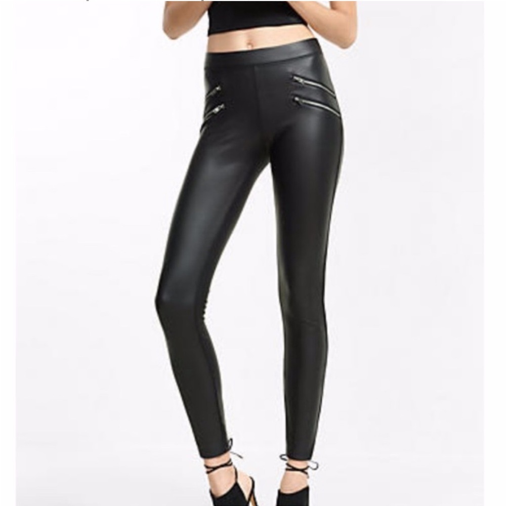Express Faux Leather Stretchy Leggings 🌵Xanax